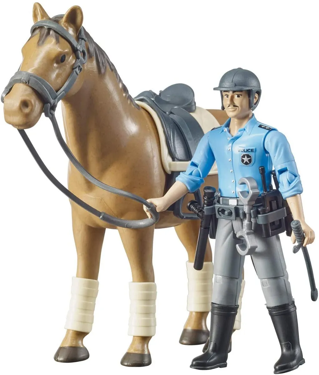 Bruder Police Horse with Policeman Action Figure