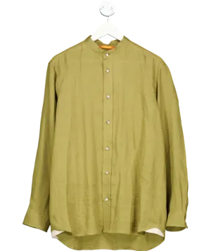 FLAX London Green Heavy Linen Signature Forest UK M