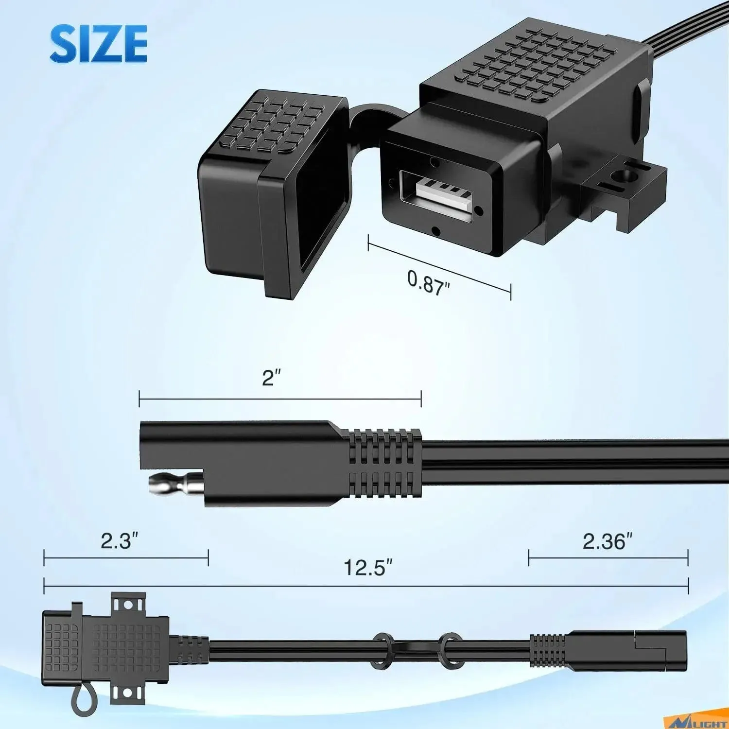 Motorcycle USB Charger SAE to USB Adapter